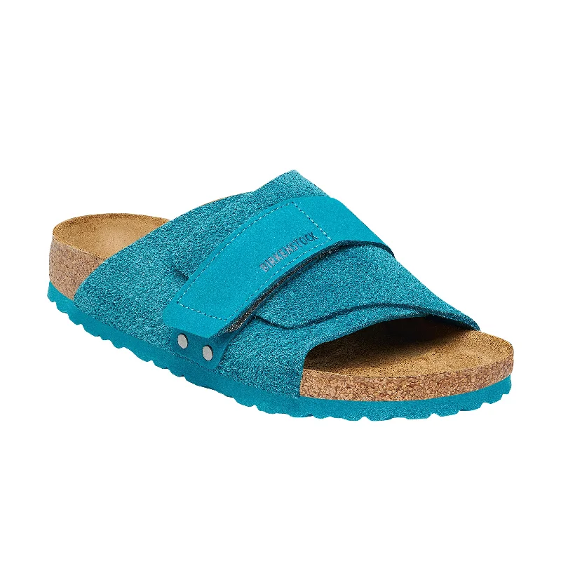 Men's sandals with a pointed toe for a stylish lookKyoto Deep Turquoise Nubuck/Suede Leather