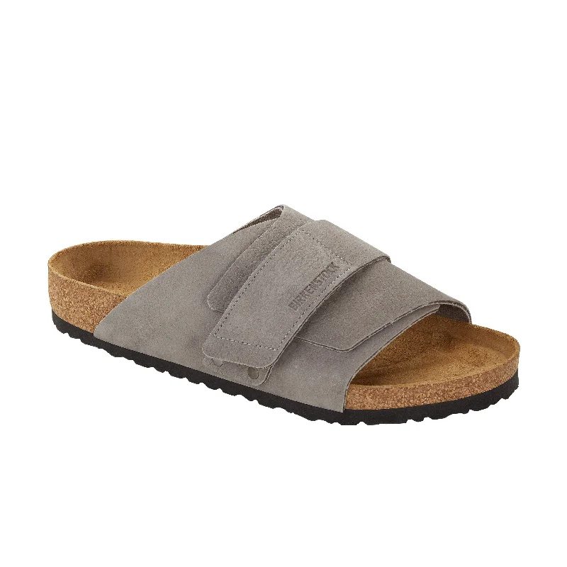Men's sandals with a durable outer soleKyoto Desert Buck Whale Grey Nubuck Leather
