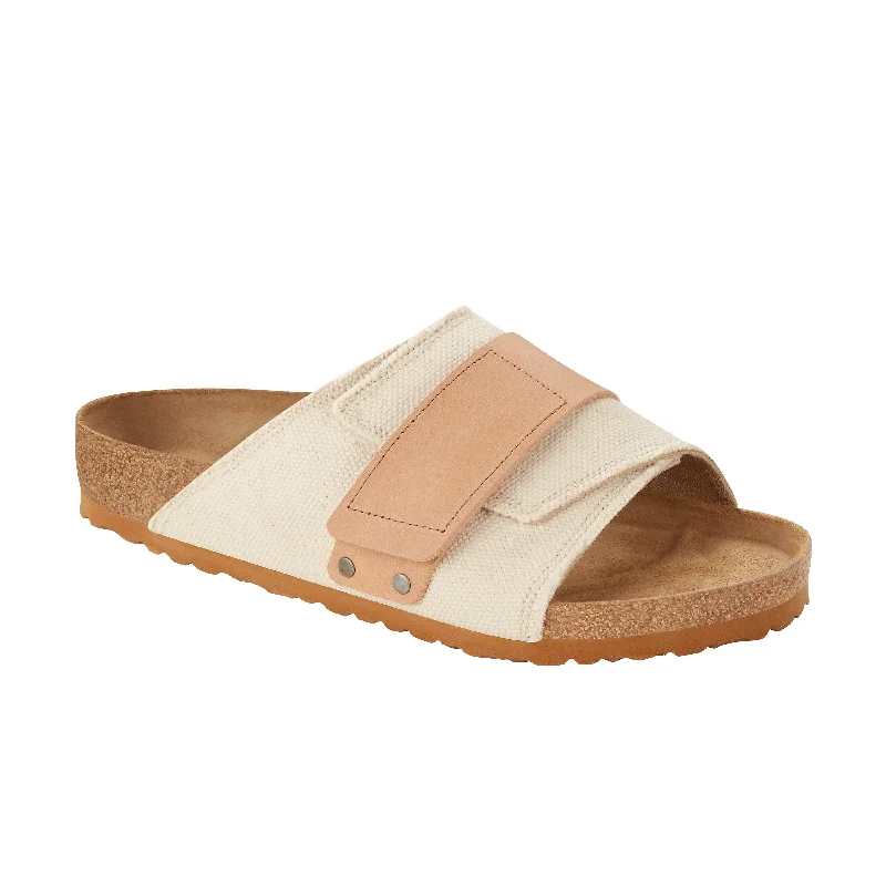 Men's sandals with a removable insole for cleaningKyoto Eggshell Canvas/Nubuck Leather