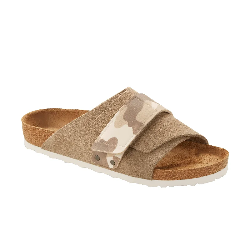 Men's sandals with a pointed toe for a stylish lookKyoto Grey Taupe/Camo Almond Suede Leather