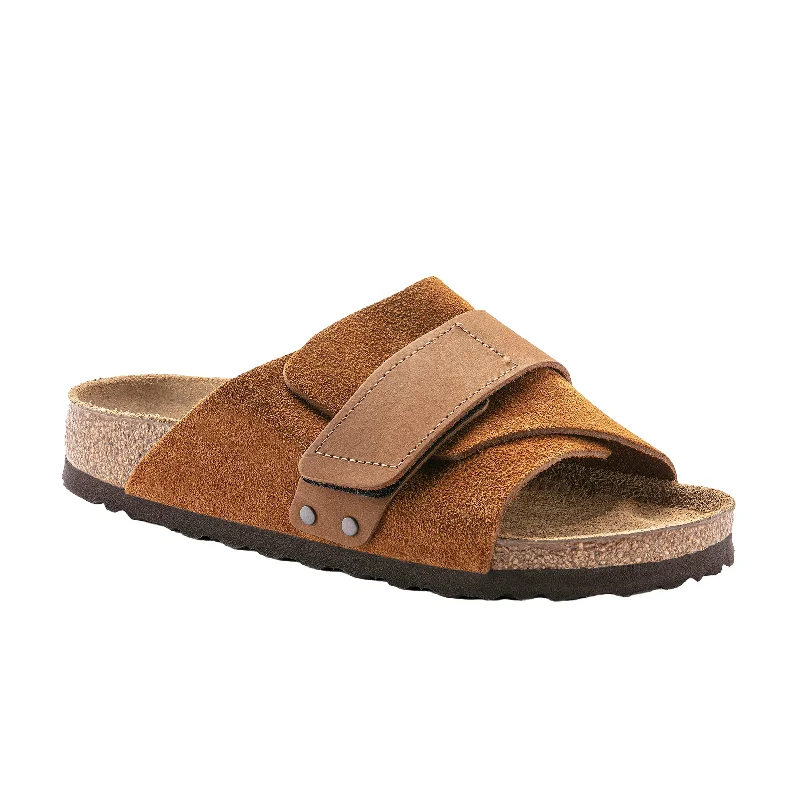 Men's sandals with a wide strap for supportKyoto Mink Suede/Nubuck Leather
