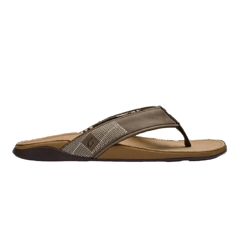 Waterproof men's sandals for water activitiesMen’S Tuahine Waterproof Beach Sandals In Hunter,golden Sand