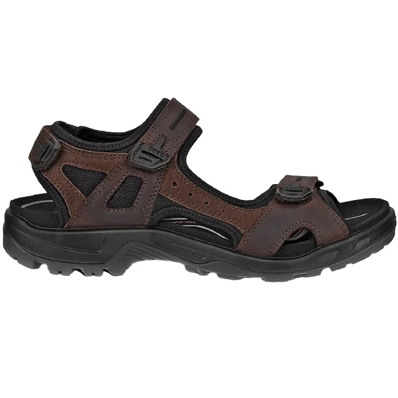 Men's sandals with a rubber sole for tractionMen's Ecco Yucatan Mocha/Mocha Nubuck