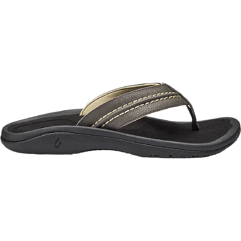 Men's sandals with a removable insole for cleaningMen's OluKai Hokua Kona/Onyx Synthetic Men's sandals with a removable insole for cleaningMen's OluKai Hokua Kona/Onyx Synthetic