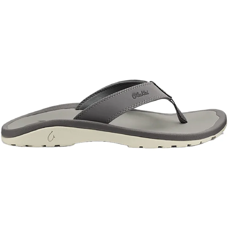 Men's sandals with a pointed toe for a stylish lookMen's OluKai Ohana Graphite/Graphite Synthetic