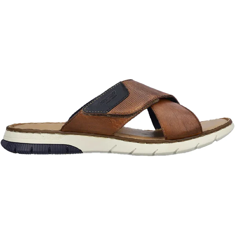 Men's sandals with a toe post designMen's Rieker 25283-23 Cody 83 Peanut/Pazifik Synthetic