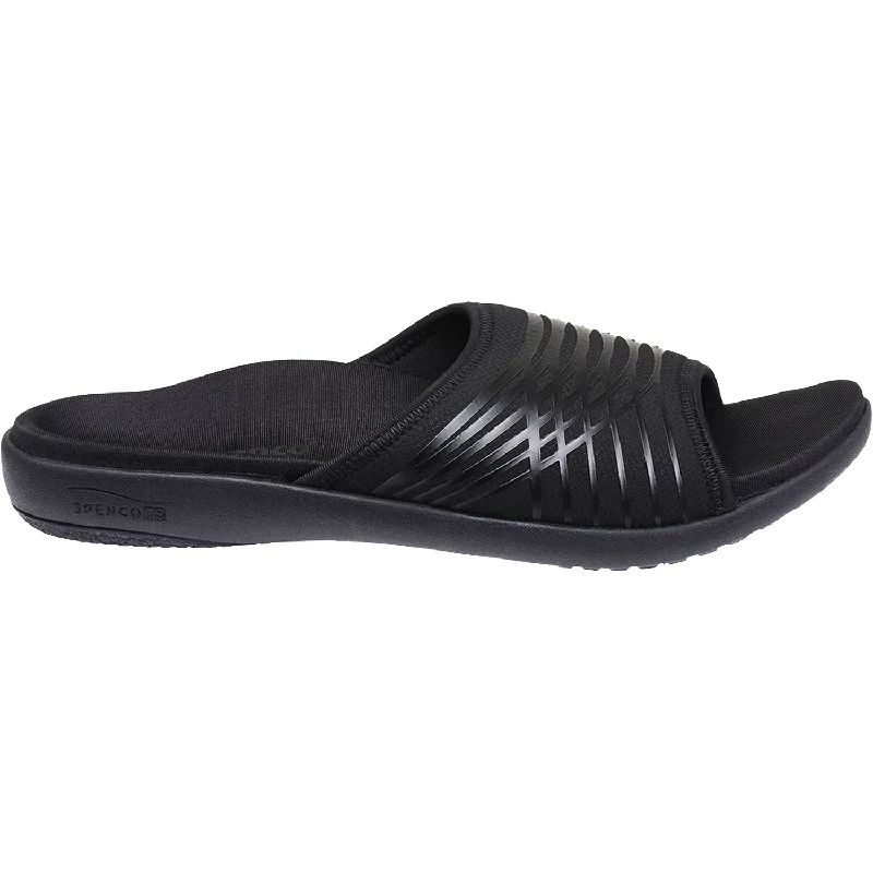 Men's sandals with a flexible sole for easy movementMen's Spenco Thrust Black Synthetic