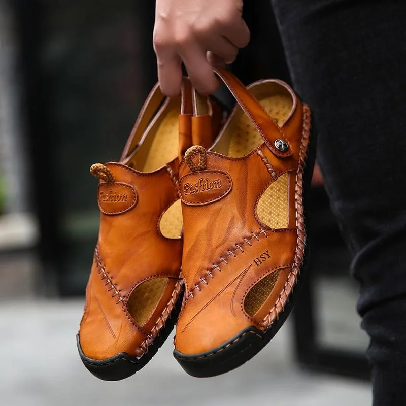 Men's sandals with a leather lining for comfortMen's Split Leather Classic Roman Outdoor Beach Rubber Flip Sandals Men's sandals with a leather lining for comfortMen's Split Leather Classic Roman Outdoor Beach Rubber Flip Sandals
