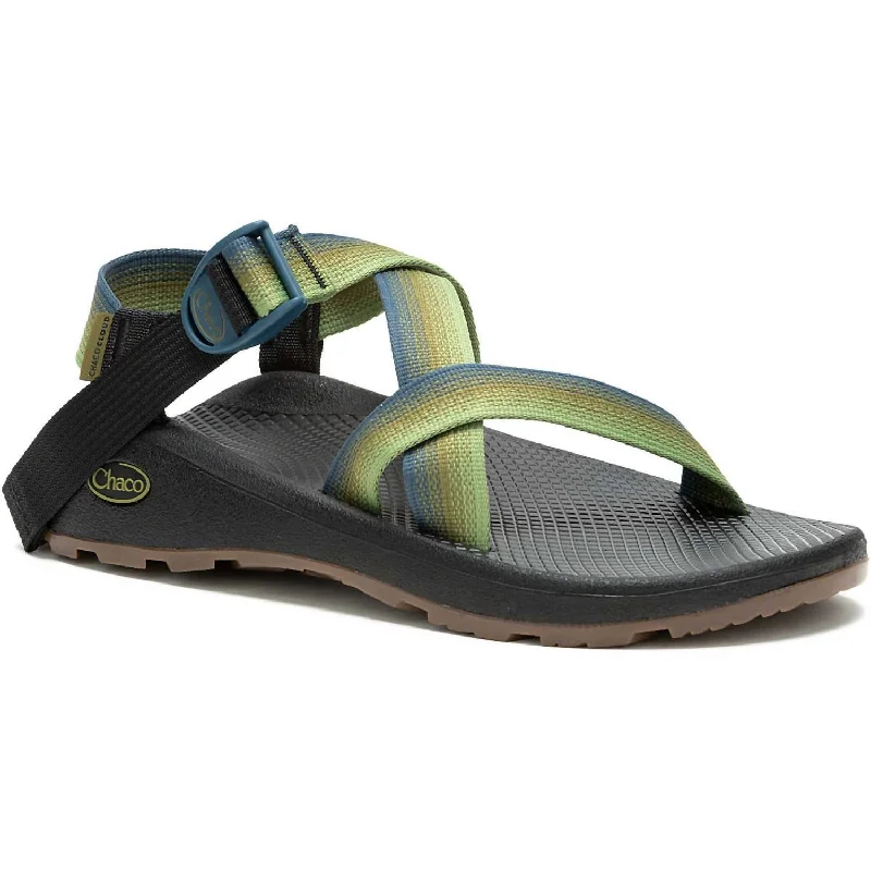 Men's sandals with a perforated leather upper for ventilationMen's Z Cloud Sandals In Faded Green