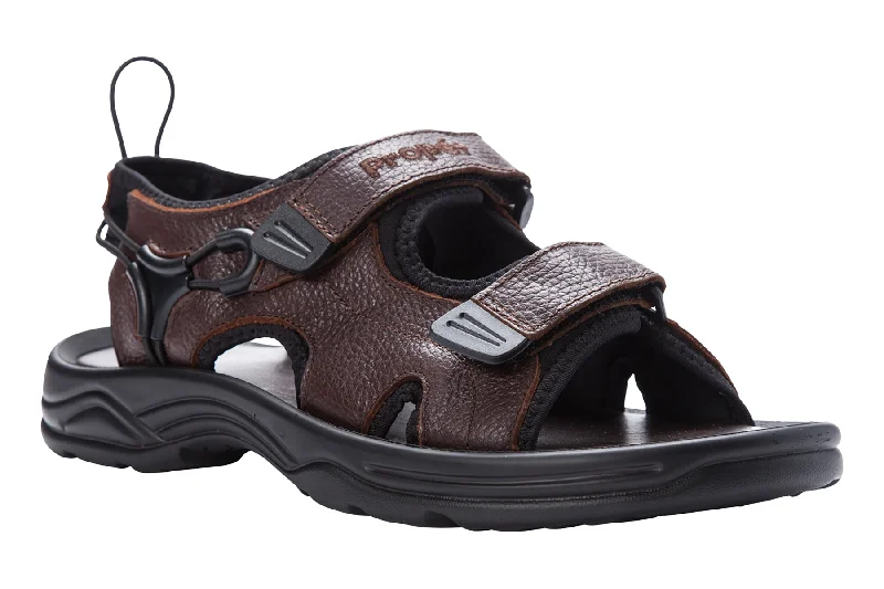 Men's sandals with a perforated leather upper for ventilationSurfwalker