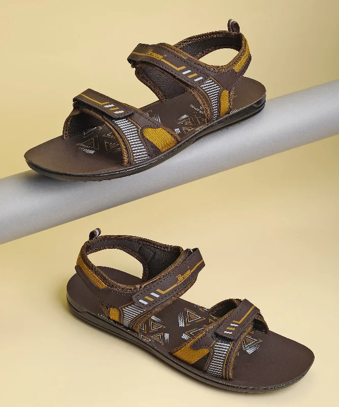 Men's sandals with a leather lining for comfortParagon PUK2217G Men Stylish Velcro Sandals | Comfortable Sporty Sandals for Daily Outdoor Use | Casual Athletic Sandals with Cushioned Soles