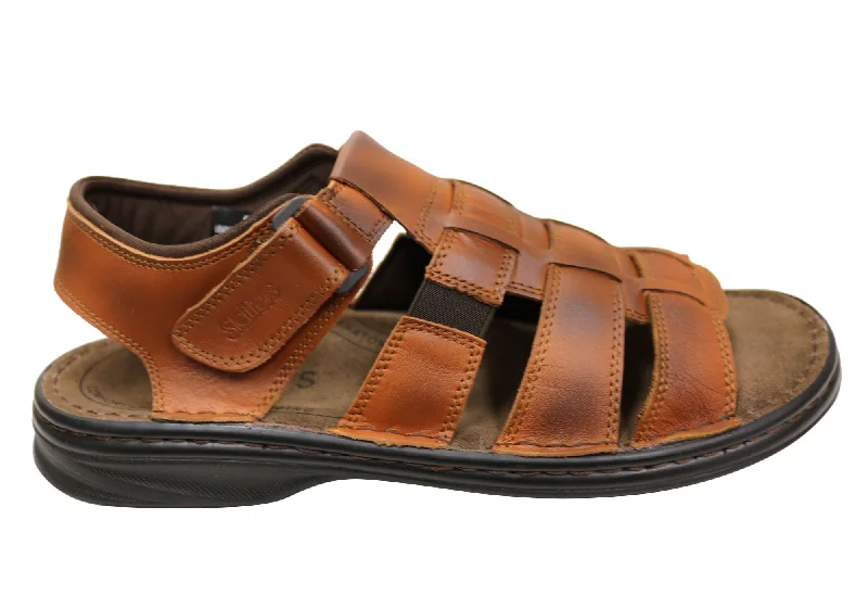 Men's sandals with a wide strap for supportSlatters Tropic Mens Comfortable Leather Sandals