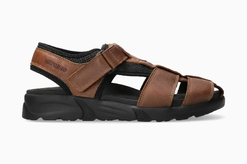 Men's sandals with a wide strap for supportToren - Hazelnut