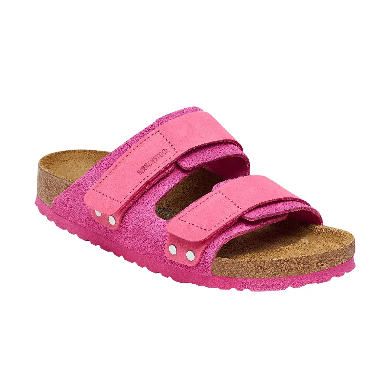 Men's sandals with a pointed toe for a stylish lookUji Fuchsia Tulip Nubuck/Suede Leather