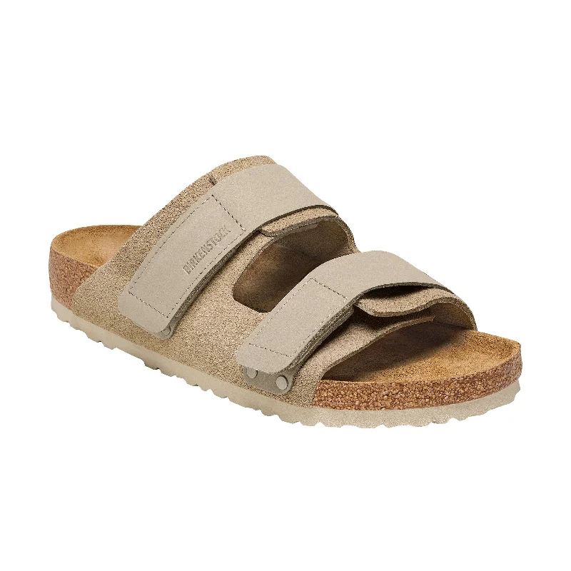 Men's sandals with a shock - absorbing insoleUji Taupe Nubuck/Suede Leather