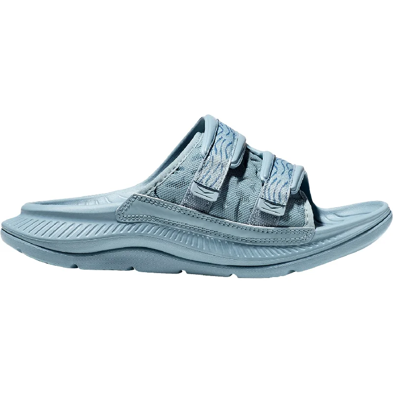 Men's sandals with a padded heelUnisex Hoka Ora Luxe Stone Blue/Blue Steel EVA