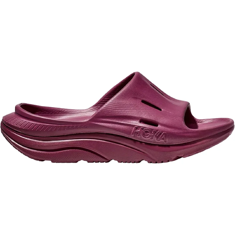 Men's sandals with a cushioned footbedUnisex Hoka Ora Recovery Slide 3 Beet Root/Beet Root EVA