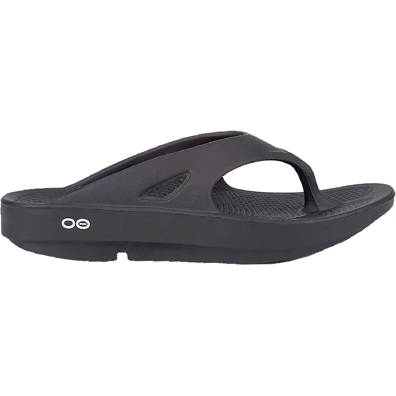 Men's sandals with a cushioned footbedUnisex OOFOS OOriginal Black Synthetic