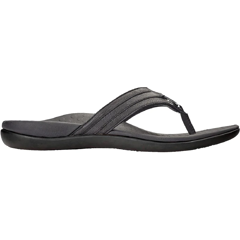 Men's sandals with a cushioned footbedWomen's Vionic Tide Aloe Black Leather