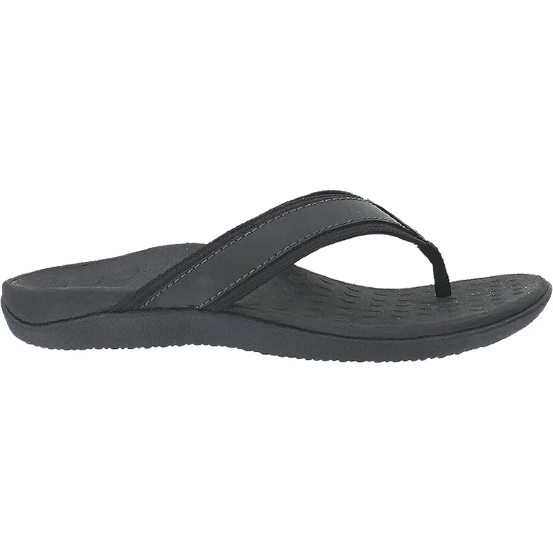 Men's leather sandals with an adjustable strapMen's Vionic Tide Black Leather