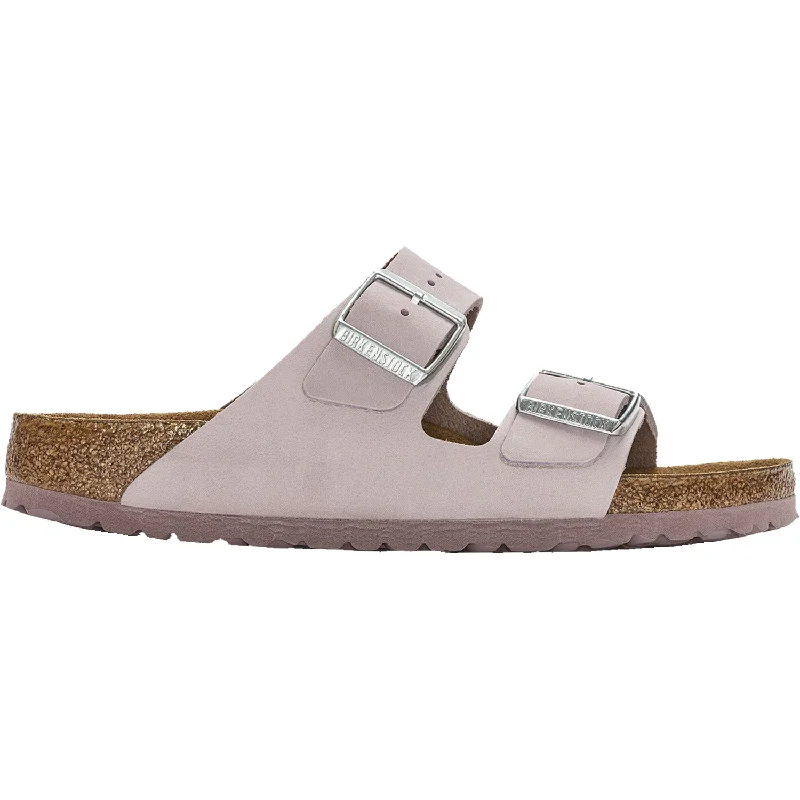 Waterproof men's sandals for water activitiesWomen's Birkenstock Arizona Soft Footbed Lilac Nubuck