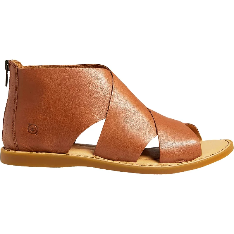 Men's sandals in a neutral color like black or brownWomen's Born Imani Luggage Brown Leather