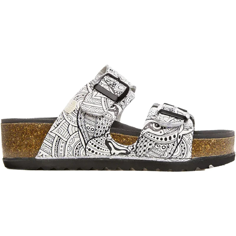 Men's sandals in a neutral color like black or brownWomen's On Foot 1110 Aurora Mandala Black/White Leather