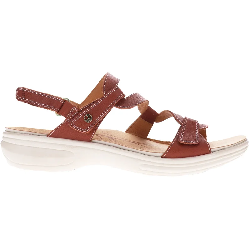 Men's leather sandals with an adjustable strapWomen's Revere Emerald Cognac Leather