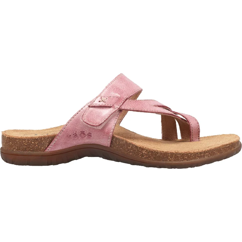 Men's sandals with a rubber sole for tractionWomen's Taos Perfect Rustic Pink Leather