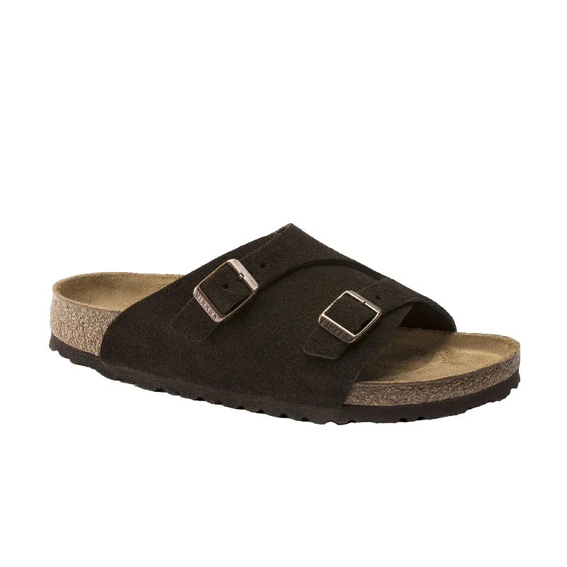 Men's sandals with a durable outer soleZurich Mocca Suede Leather