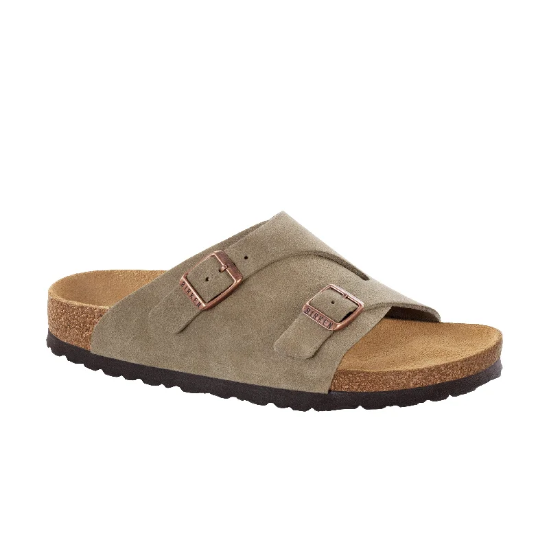 Men's sandals with a perforated leather upper for ventilationZurich SFB Taupe Suede Leather