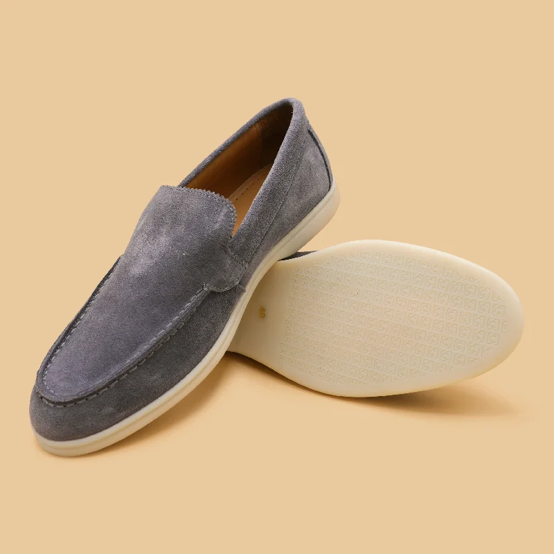 Men's loafers with a rubber sole for durability6398 - Gun Metal