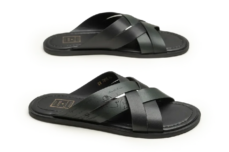 Men's slippers with a shock - absorbing midsoleLOGO 7893 GRA