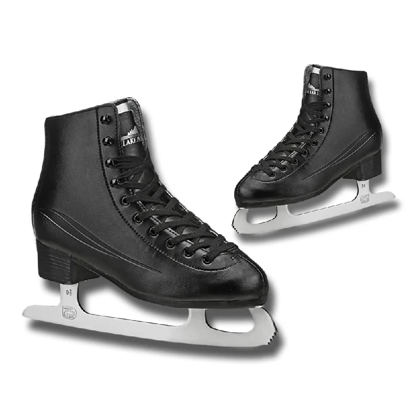 Men's casual shoes with a floral print for a unique styleMen's Stainless steel blade ice skate,Black