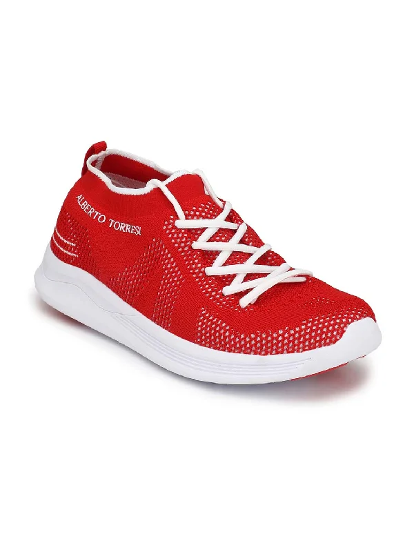 Men's casual shoes with a metallic trimAlberto Torresi Men's Miles Red Shoes