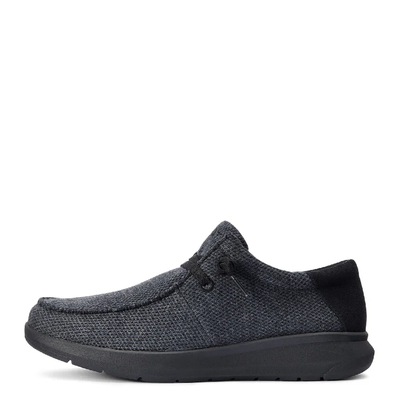 Men's casual sneakers with a mesh upperAriat Men's Hilo Stretch Lace-Heathered Smoke/Black