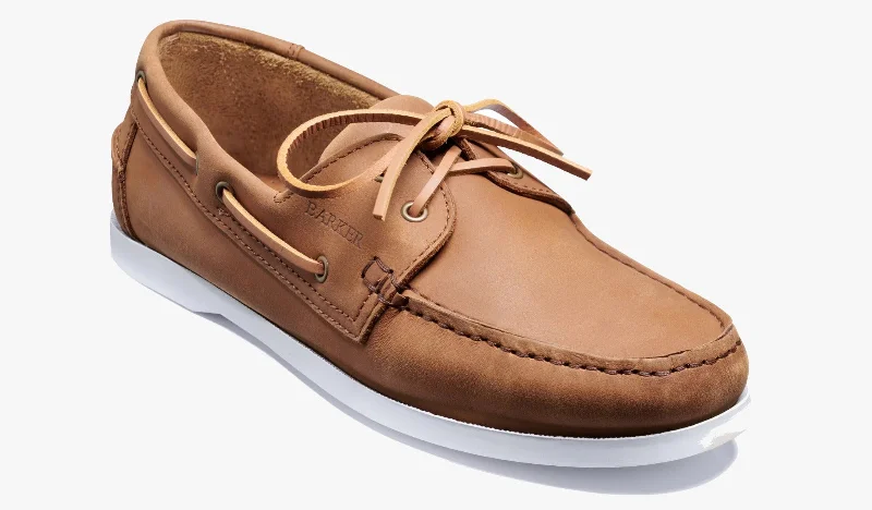 Men's casual shoes with a flexible rubber outsoleBarker Keel Moccasin Shoe -  Camel Nubuck