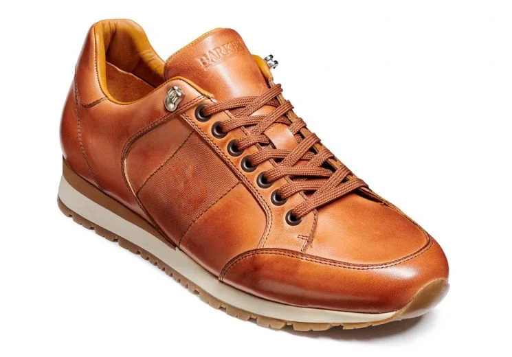 Breathable men's casual shoes for warm weatherBarker Seb Sneakers - Antique rosewood Calf