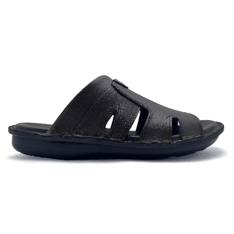 Men's slippers with a padded collar for comfortBlack Casual Slipper