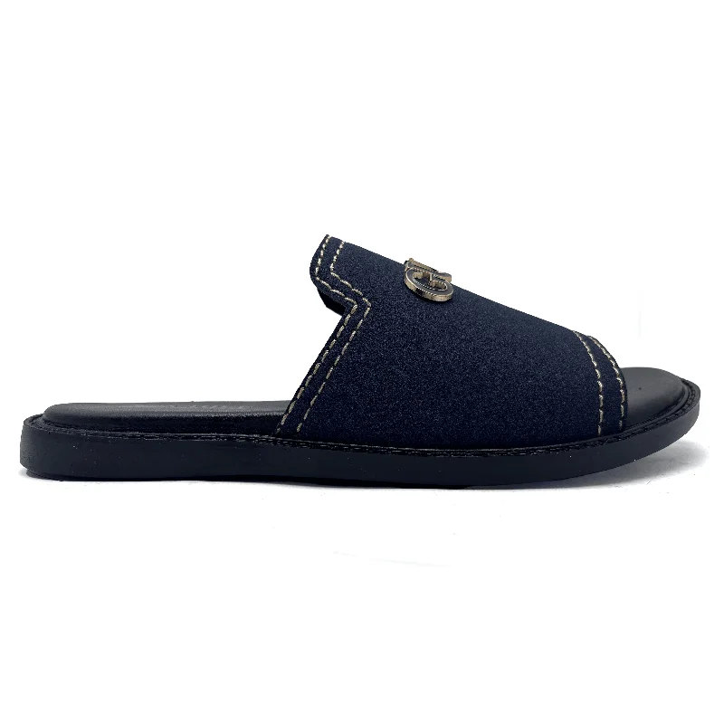 Men's slippers with a rubber sole for outdoor useBlue Casual Slipper