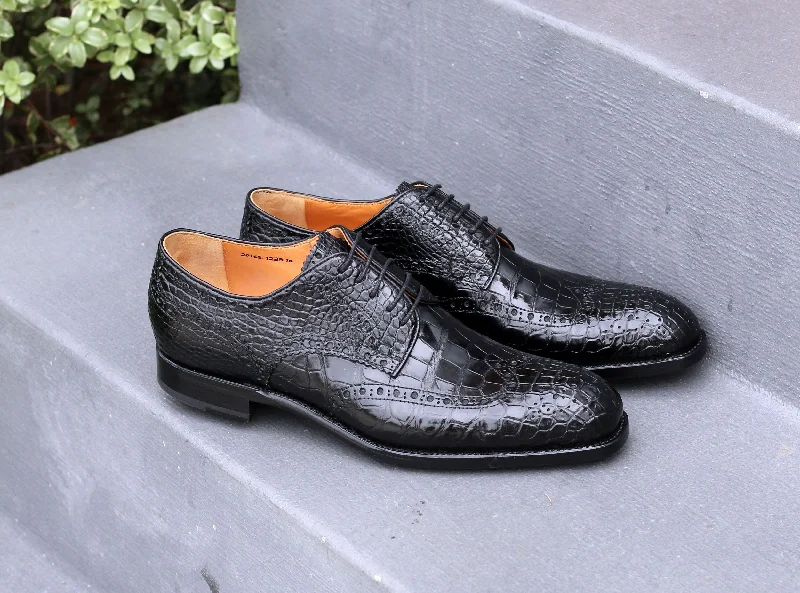 Men's Oxfords with a lace - up closure and a narrow fitStyle: 20162-1233A-Black
