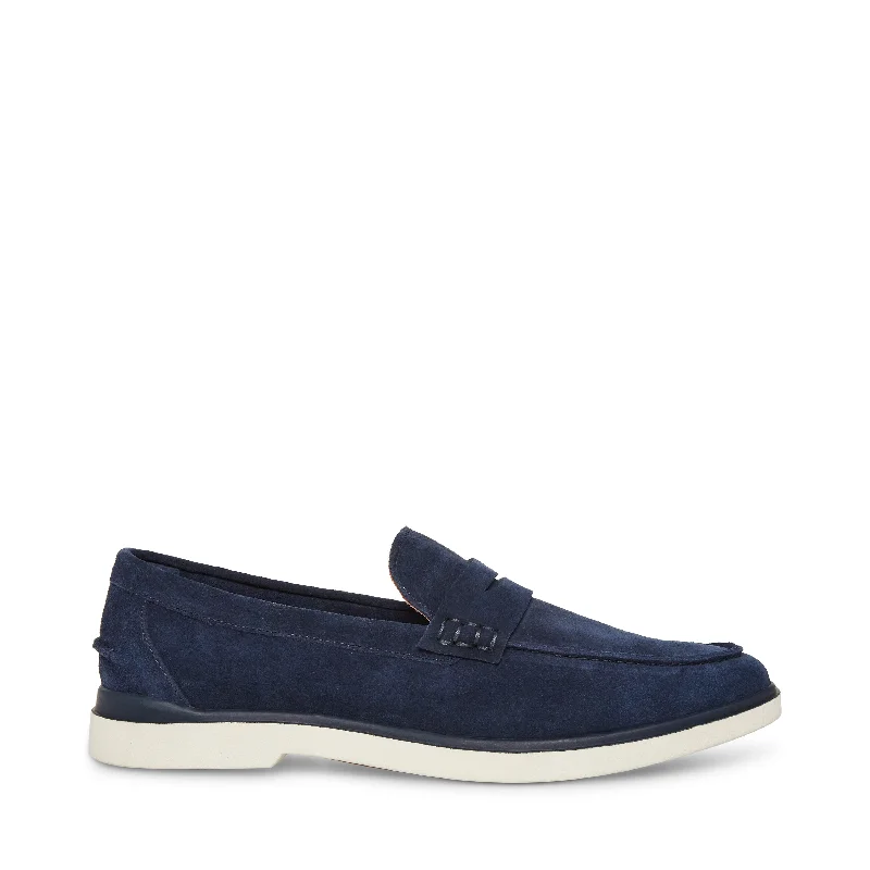 Men's loafers with a contrast stitching detailCharley Casual Shoe NAVY SUEDE