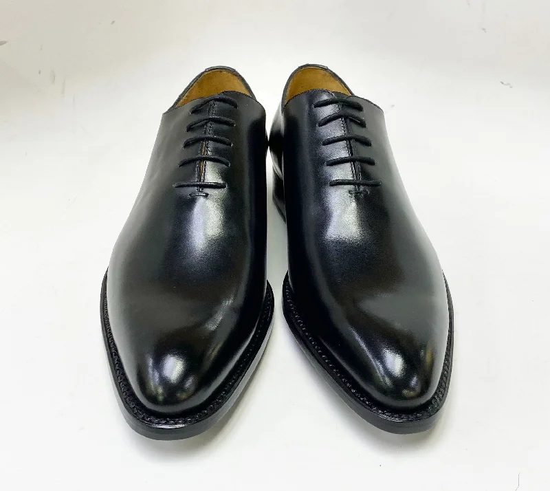 Men's Oxford shoes with a smooth leather upper and a leather soleStyle: 1505-2111-Black