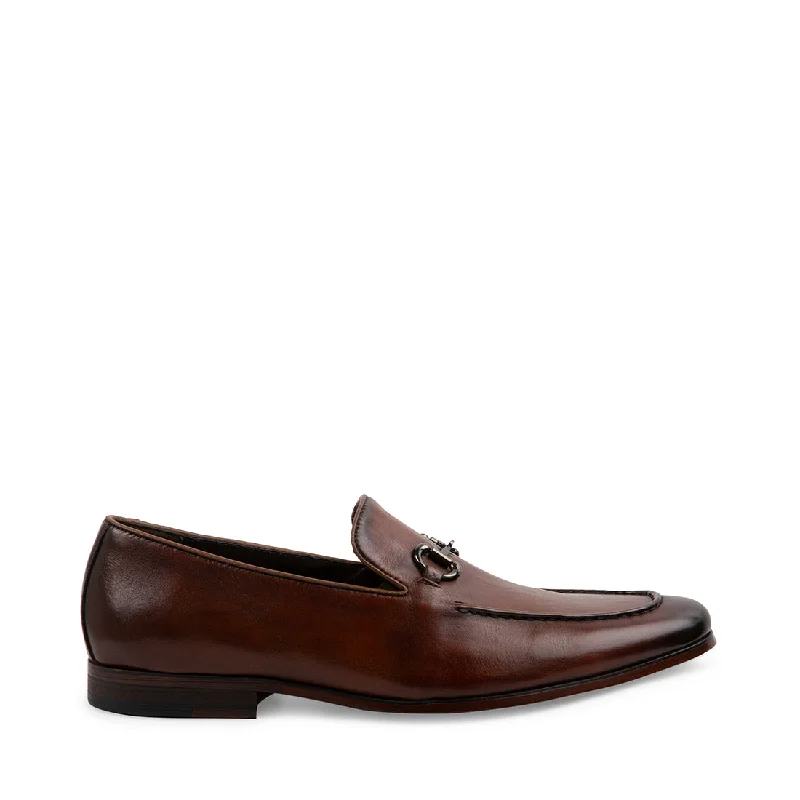 Men's loafers with a decorative buckleDELORME TAN LEATHER