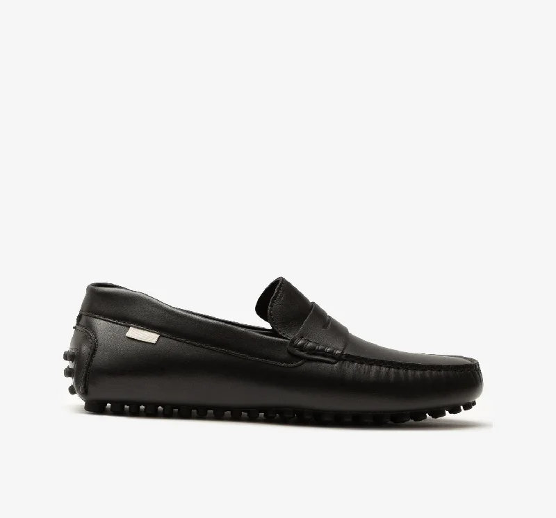 Men's loafers with a memory foam insoleDriver | Black Leather