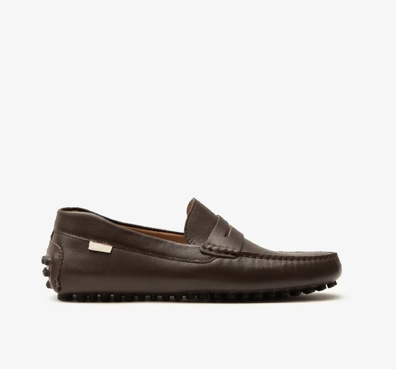 Men's loafers with a leather lining for comfortDriver | Chocolate Leather