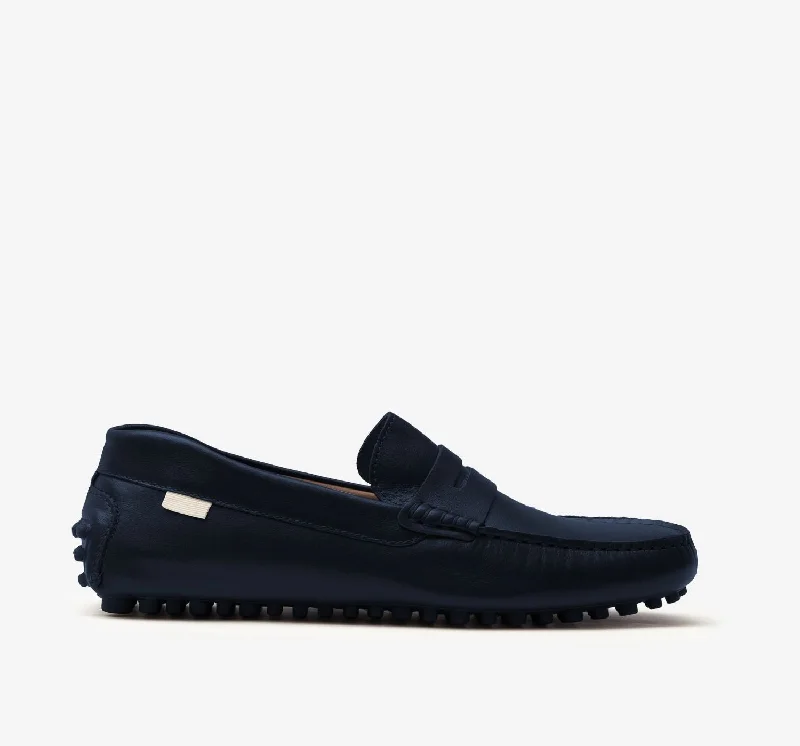 Men's loafers with a flexible sole for easy movementDriver | Navy Leather