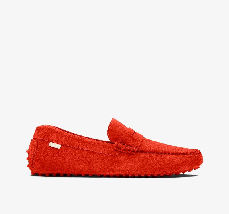 Men's loafers with a moc - toe designDriver | Red