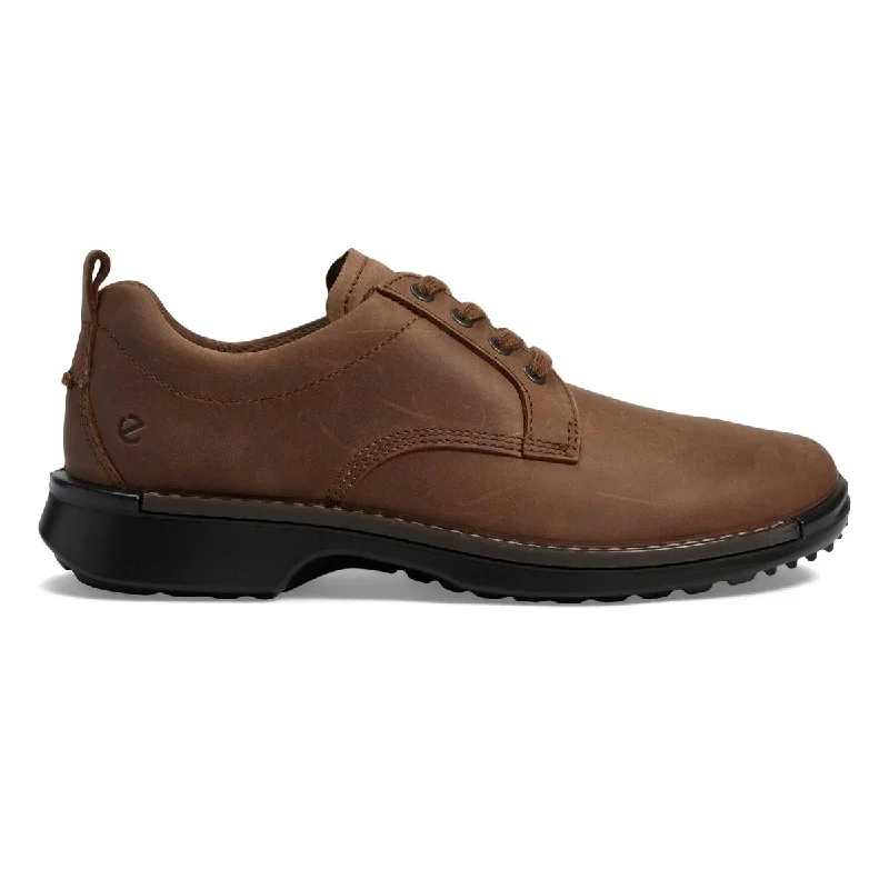 Men's Oxfords with a low - heeled design and a square toeEcco Men's Fusion Plain Toe Oxford Brown Nubuck