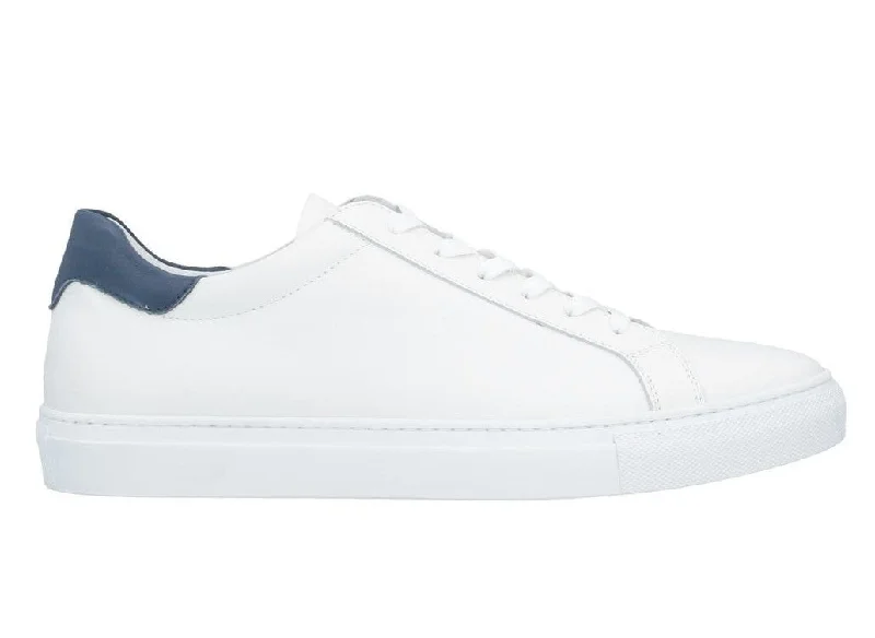 Leather men's casual shoes with a scuffed finishFABIANO RICCI  Men's White LowTop Trainers